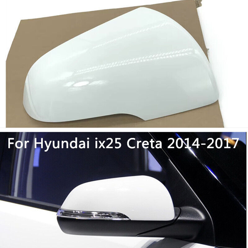 White Right Side Rearview Mirror Cover Shell Cap for Hyundai IX25 Creta 2014-17