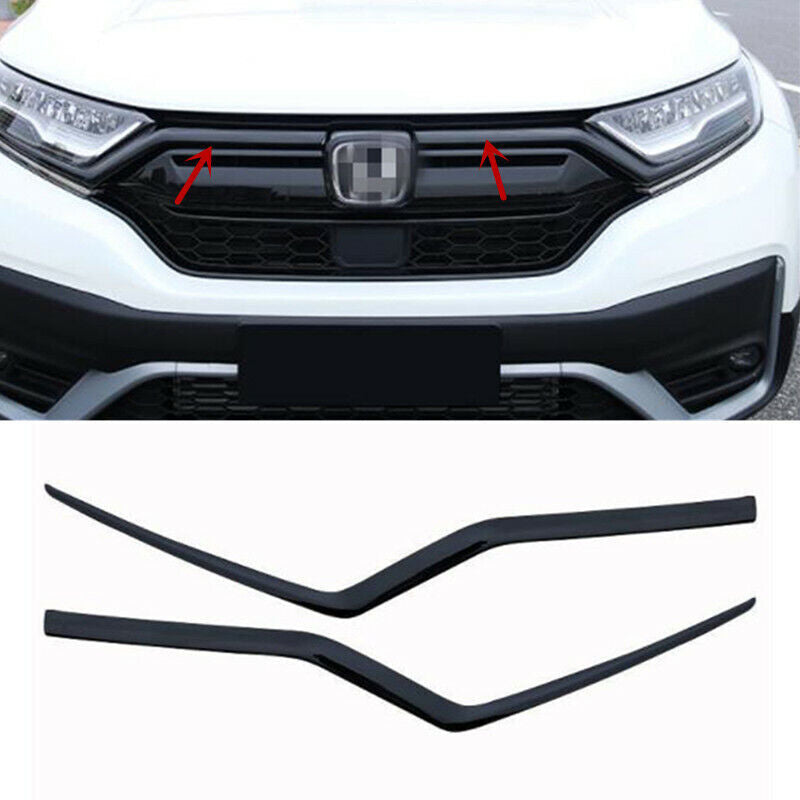for Honda CR-V 2020-2022 piano Black Car Front Central Grille Cover Molding Trim