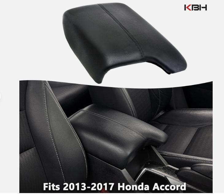 Fits 2013-2017 for Honda Accord Center Console Lid Armrest Leather Replacement Cover