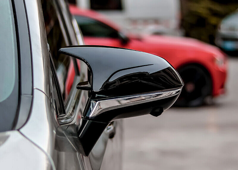 for Lexus RX350h RZ 2023-2024 Horn Side Door Mirror Cover Trim ABS Glossy Black