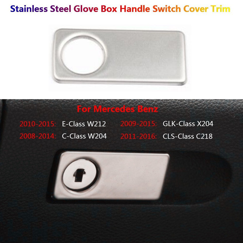 Apply To Stainless for Mercedes-Benz W204 X204 Car Glove Box Switch Cover Trim