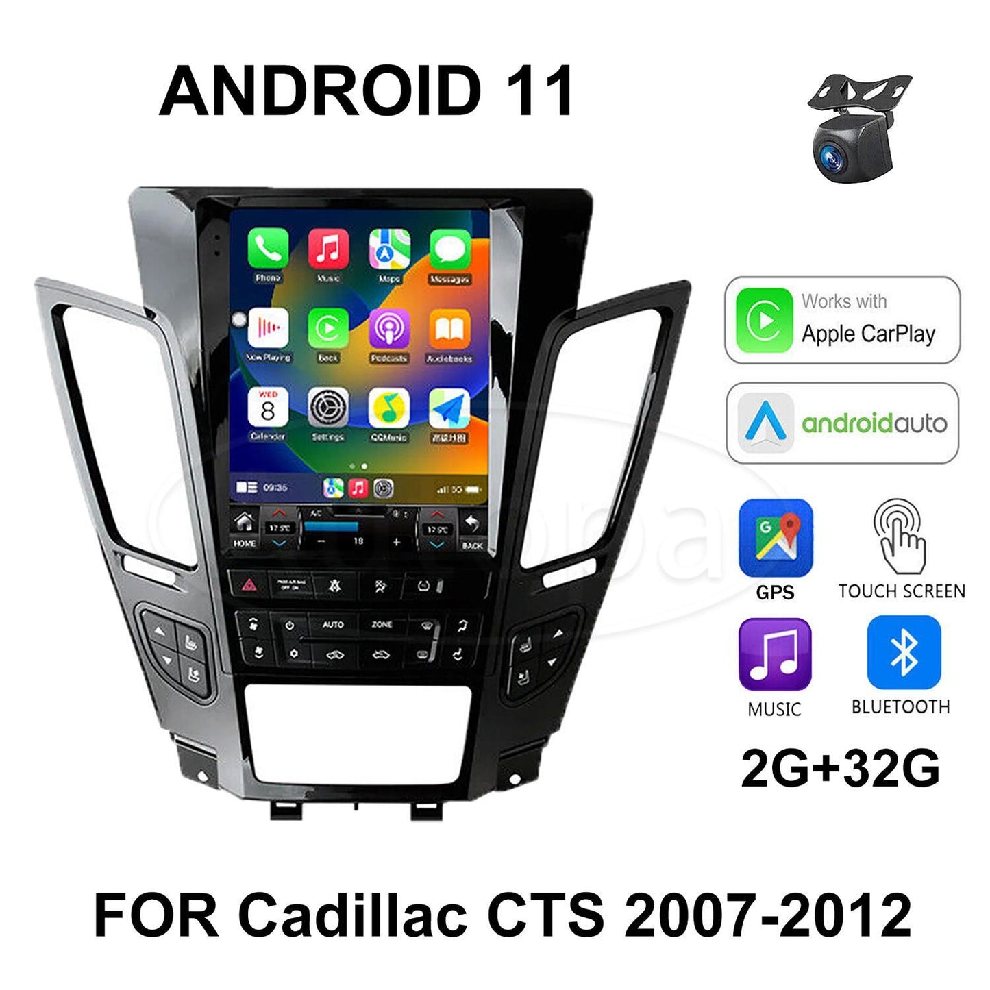 Android 11 Radio for Tesla Style screen for Cadillac CTS CarPlay GPS NAVI WIFI NEW