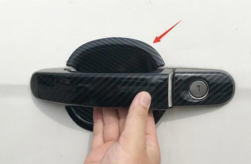 for Ford Focus 2012-18 Carbon Fiber Look Exterior Side Door Bowl Cover Trim 4PCS
