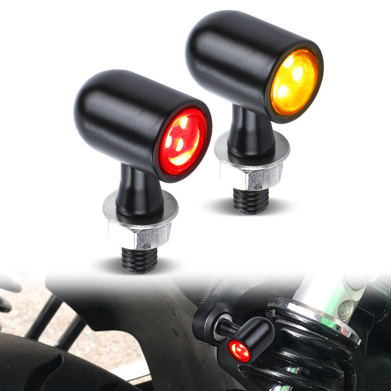 2PCS Motorcycle LED for Mini Turn Signal Brake Lights Blinker For Bobber Cafe Racer