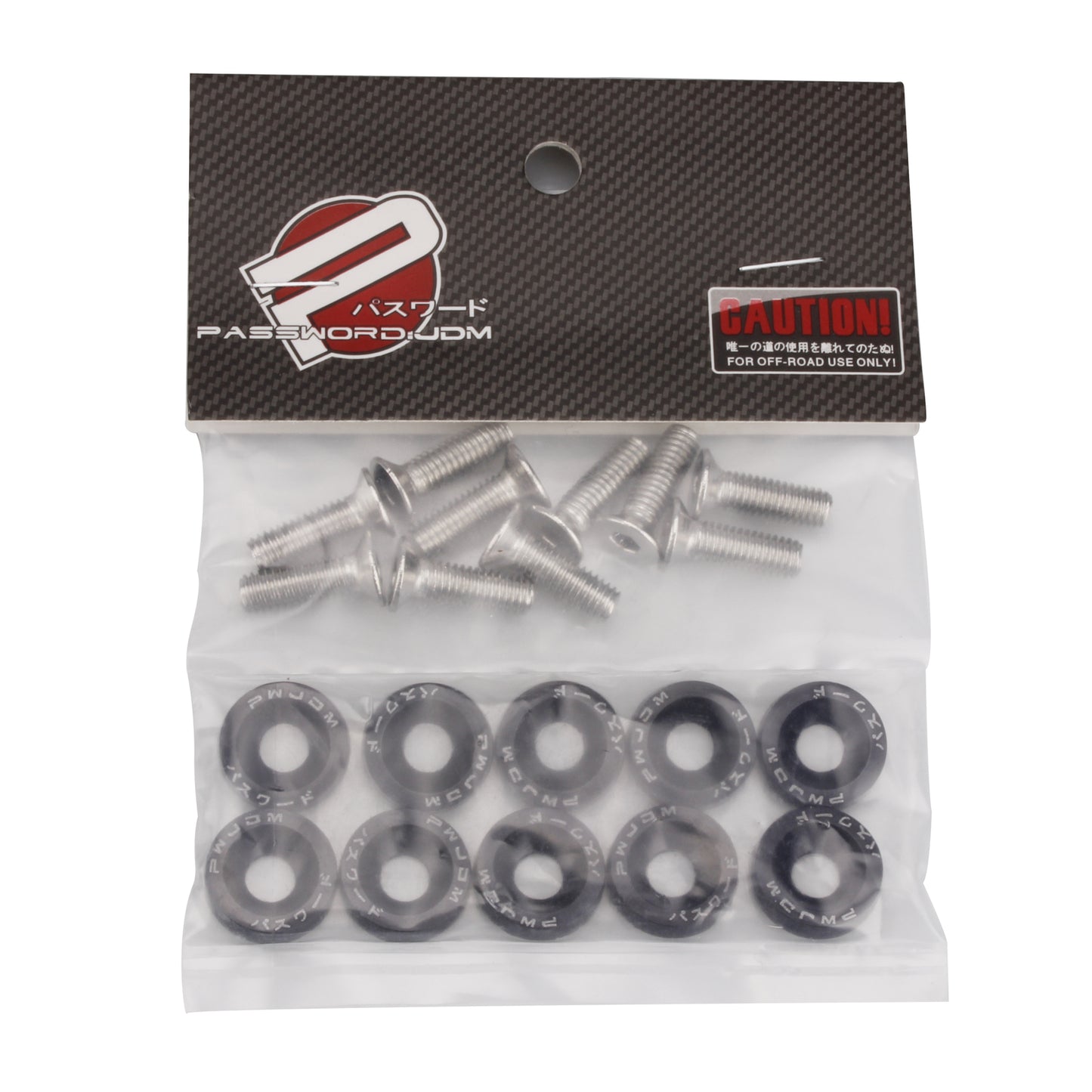 20X Black JDM Billet Aluminum Fender/Bumper Washer/Bolt Engine Bay Dress Up Kit