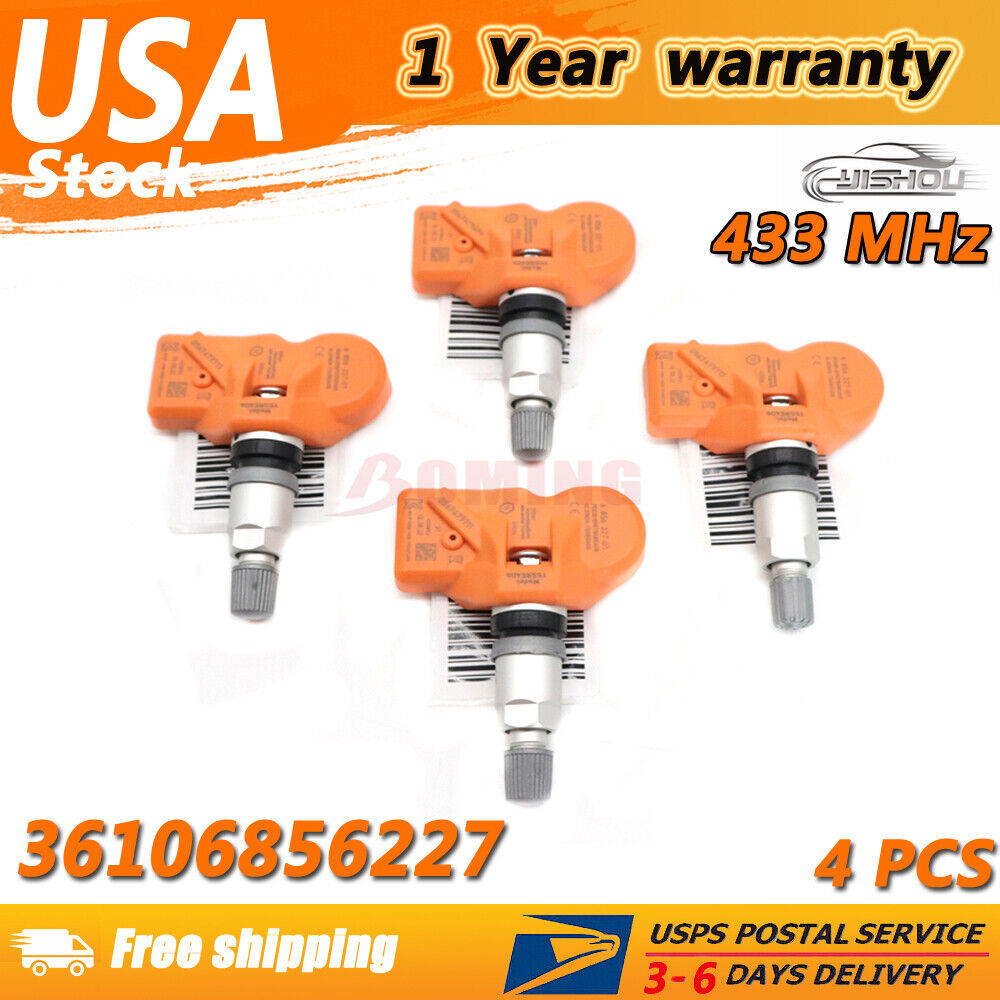 4PCS Tire Pressure Sensor TPMS for BMW for Mini TPMS 433MHz 36106856227 36106790054