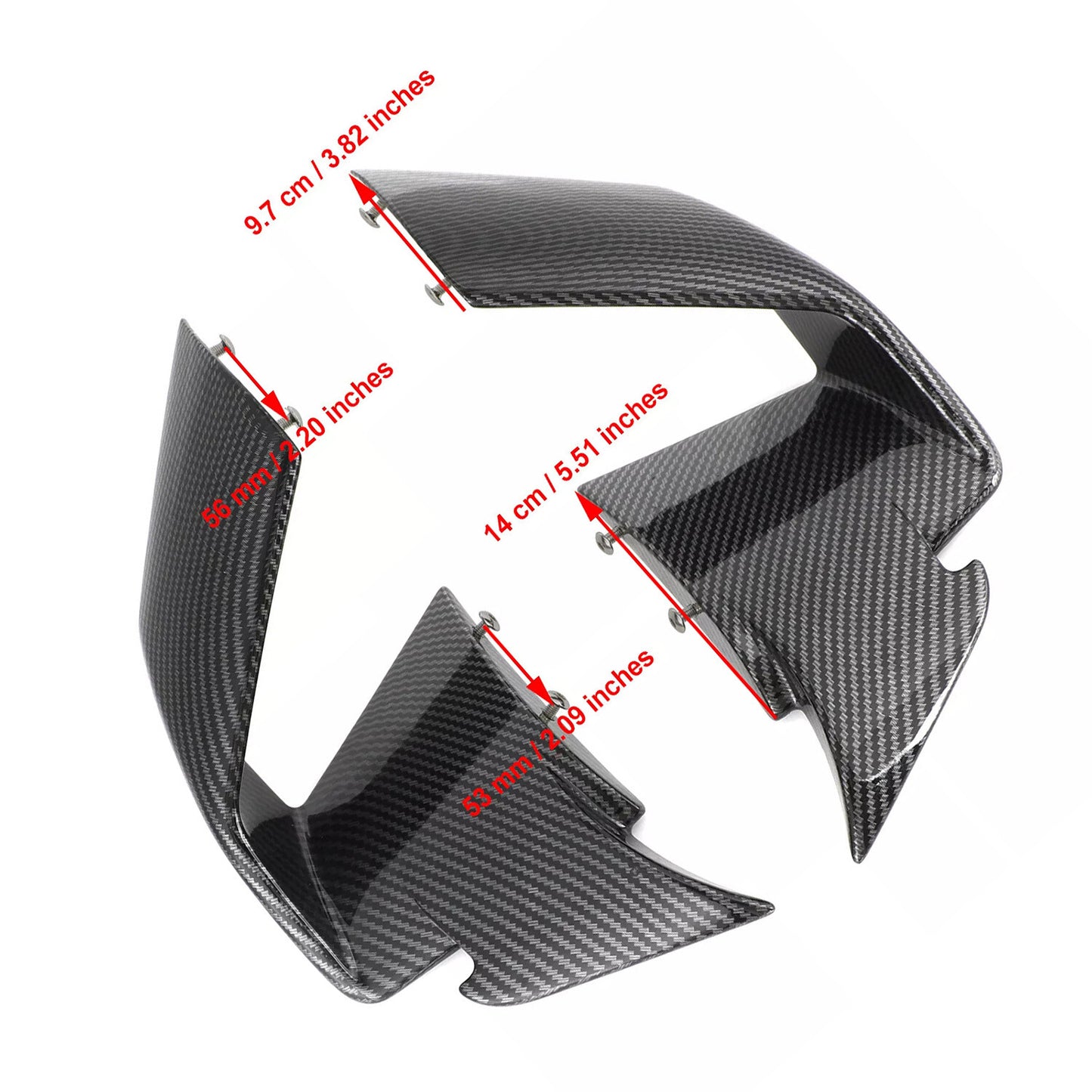 Front Spoiler Fixed Wind Winglet for BMW M1000RR S1000RR 2019-2022 Carbon Fiber
