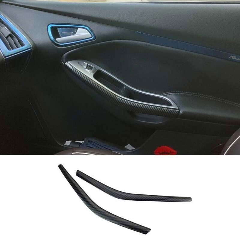 Interior Cover Scuff Plate Carbon Fiber Front Door for Ford Focus RT ST 12-2018