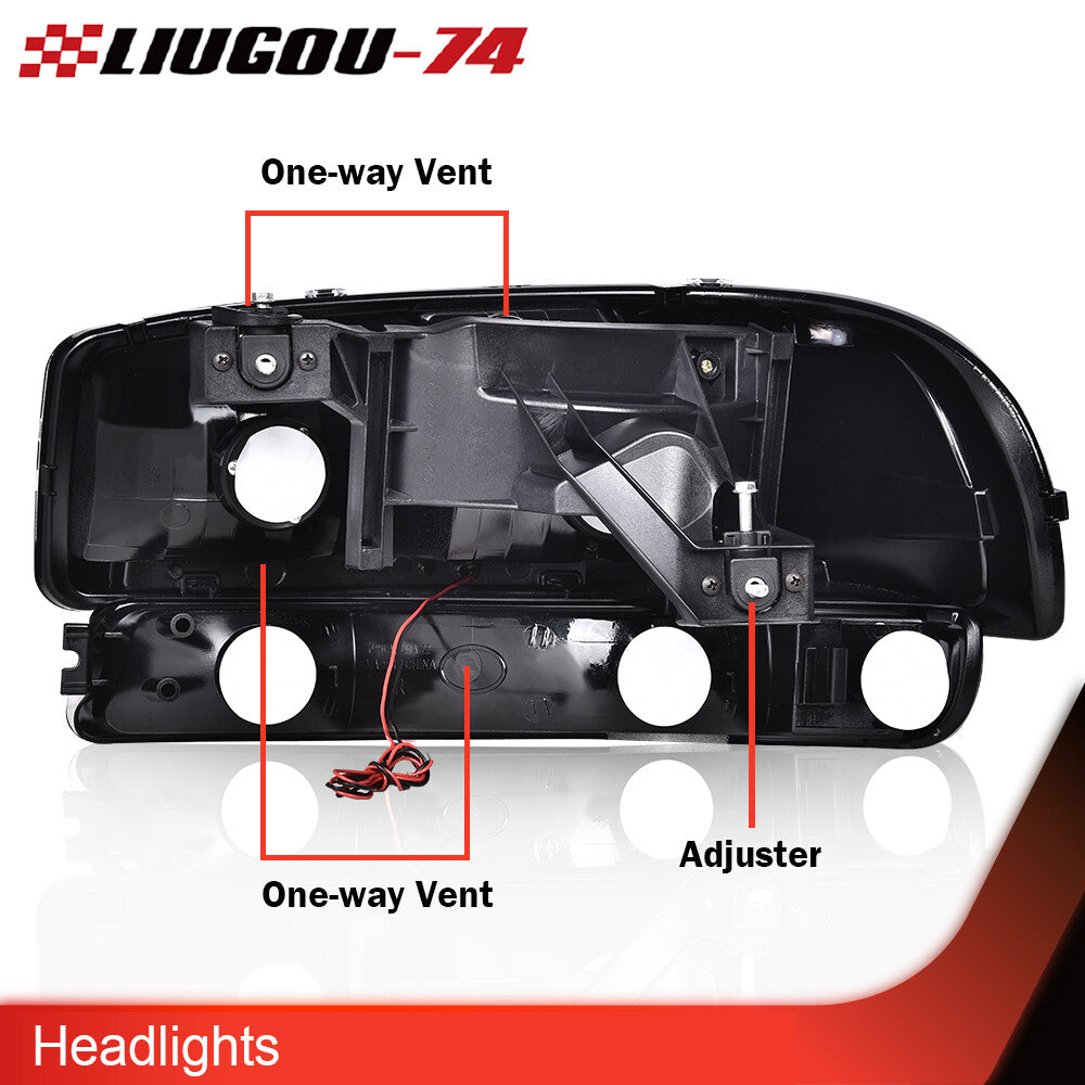 LED DRL headlights with bumper turn signals suitable for 99-07 for GMC for Sierra for Yukon chrome.
