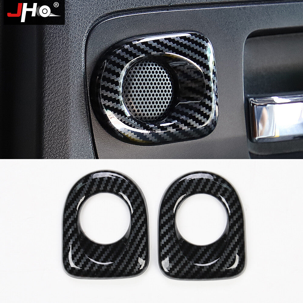 Carbon Fiber ABS Car Rear Door Speaker Cover Trim for Toyota Tundra 2007-2021