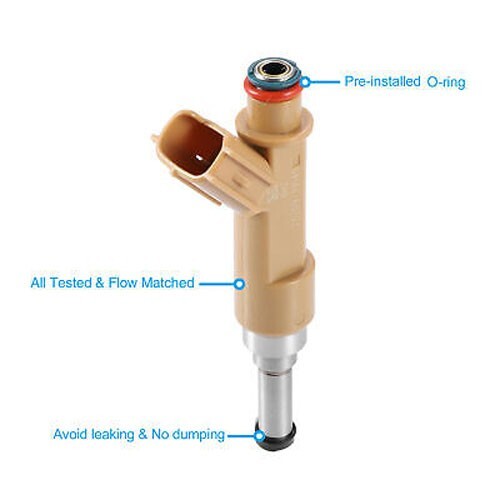 23250-0T020 Set of 4 Fuel Injectors Fits for Toyota for Corolla Matrix 1.8L l4 2009-201