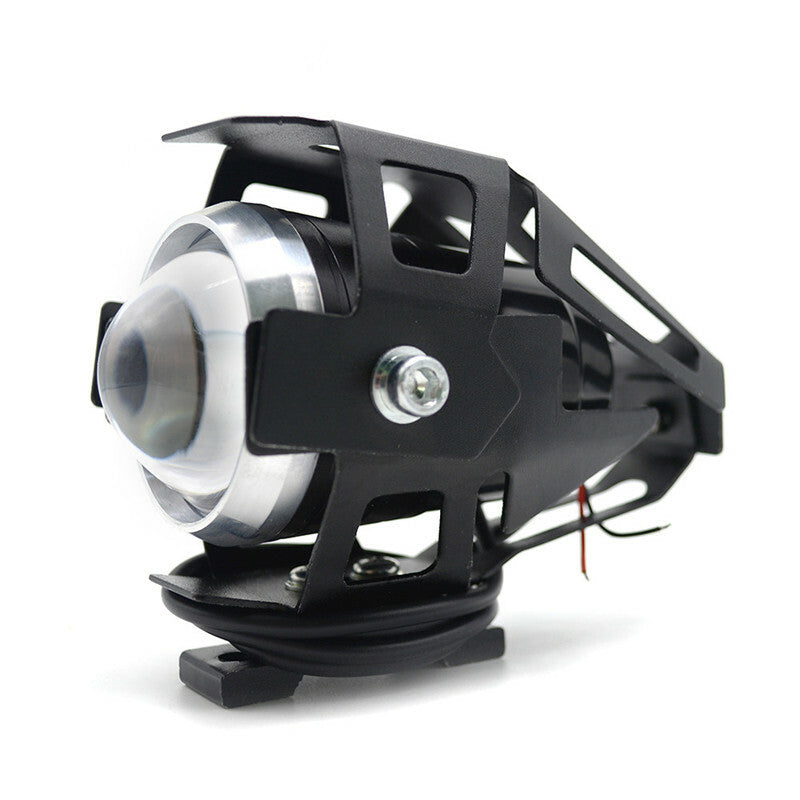 2 PCS Motorcycle Headlight Bulb LED Holder Driving Fog Light Spot Head Lamp