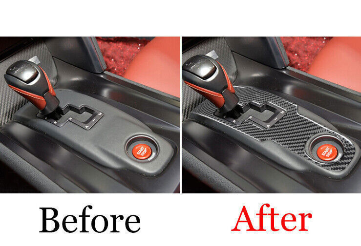 Middle Console Gear Shift Panel Trim Fit for Nissan GTR R35 2009-16 Carbon Fiber
