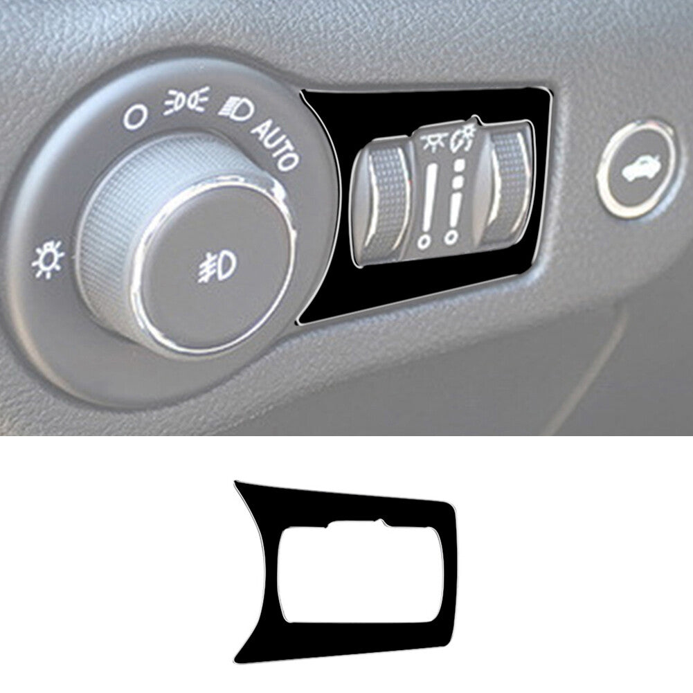 Gloss Black Front Lighting Control Frame Cover Trim for Chrysler 200 2015-2017