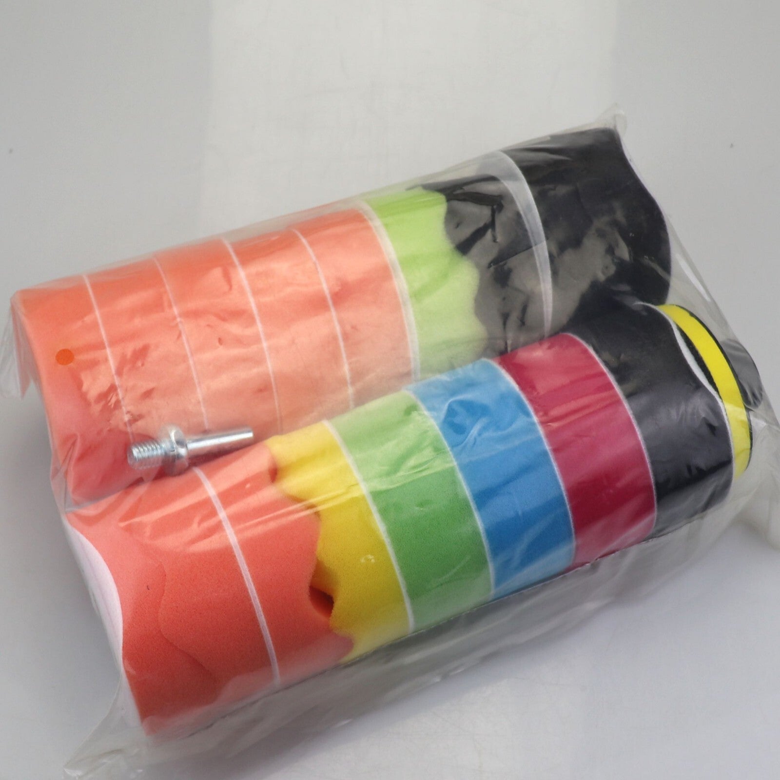 19-Piece 3-inch Waxing Cushion Kit with Drill Adapter, Polishing Pads, Sponge, Wool
