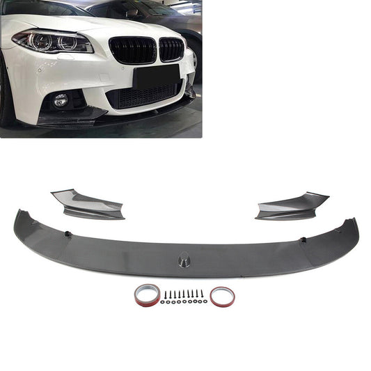 Front Bumper Spoiler Lip for BMW 5 Series F10 M Sport 2011-2016 Carbon Fiber cl