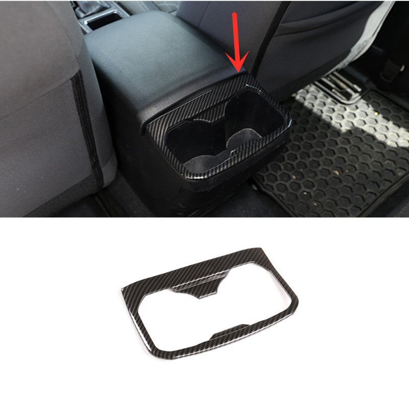 Carbon fiber rear cup holder trim for Toyota Tacoma 2016 - 2023 (1 piece)