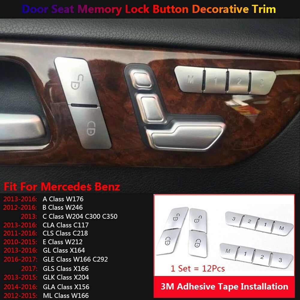 for Mercedes-Benz A B C E CLA CLS GLA GLK ML Door for Seat Lock Memory Switch Cover