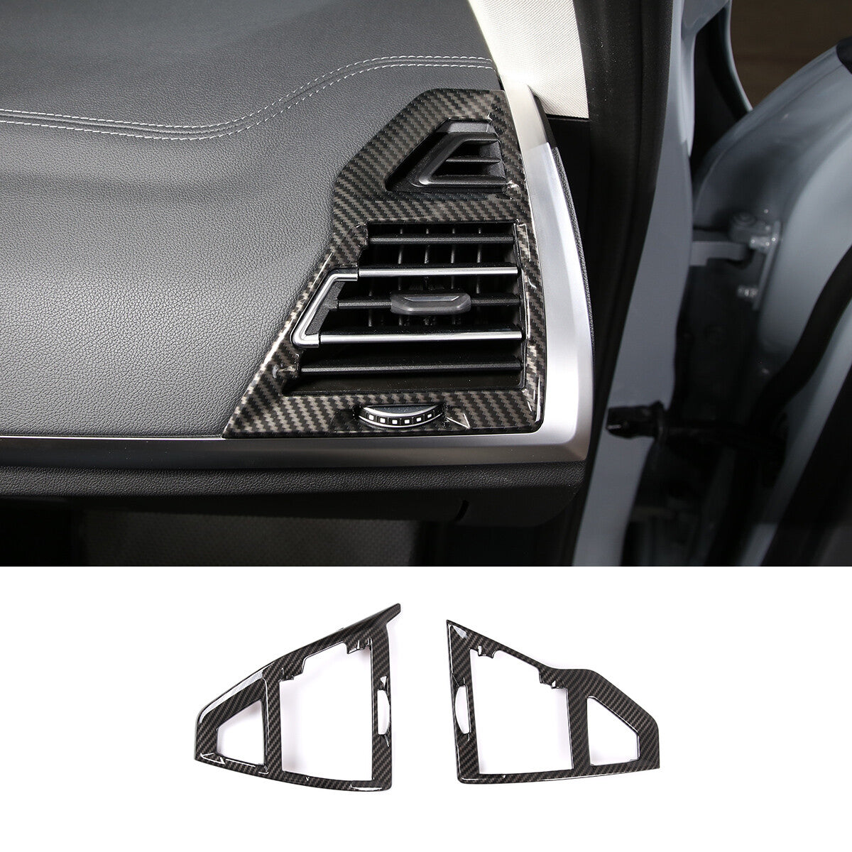 ABS carbon fiber center gear shifter frame trim for BMW 12 Series 20-23