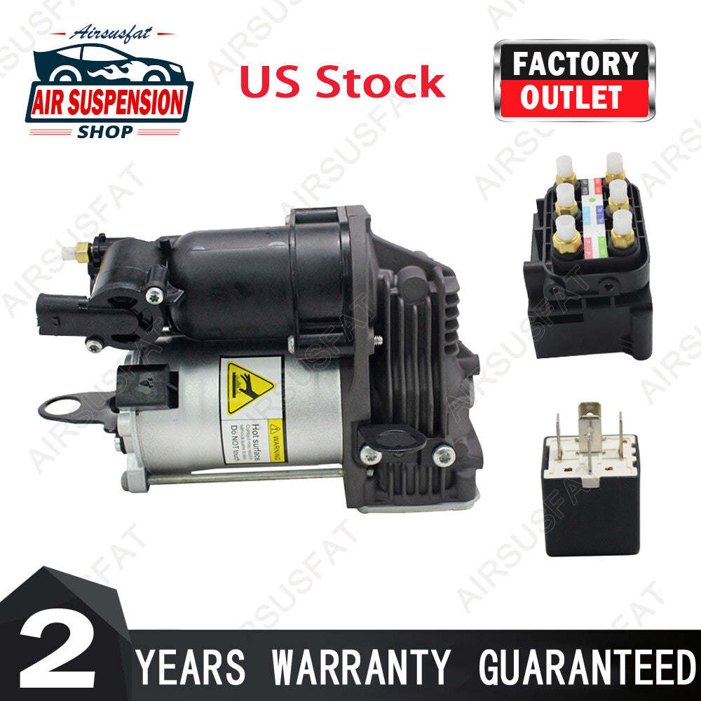 Air Suspension Compressor Pump w/Valve Block for Mercedes ML GL-Class W166 X166