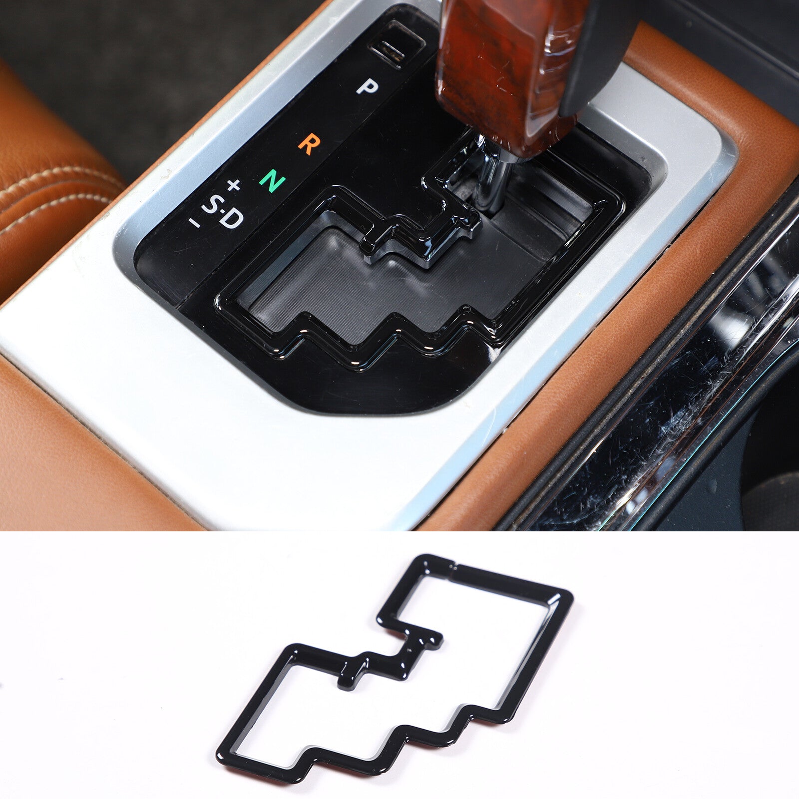 Red interior center control navigation frame cover trim for 2022 for Ford Maverick+