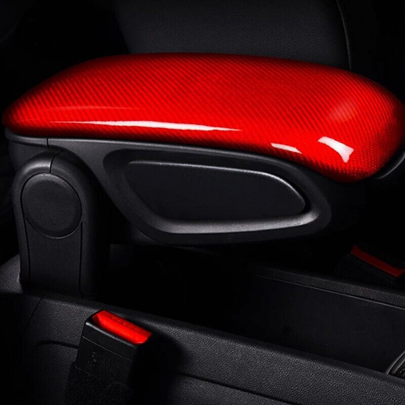 Carbon fiber car armrest panel cover trim for Mini Cooper F60 Countryman 17-22
