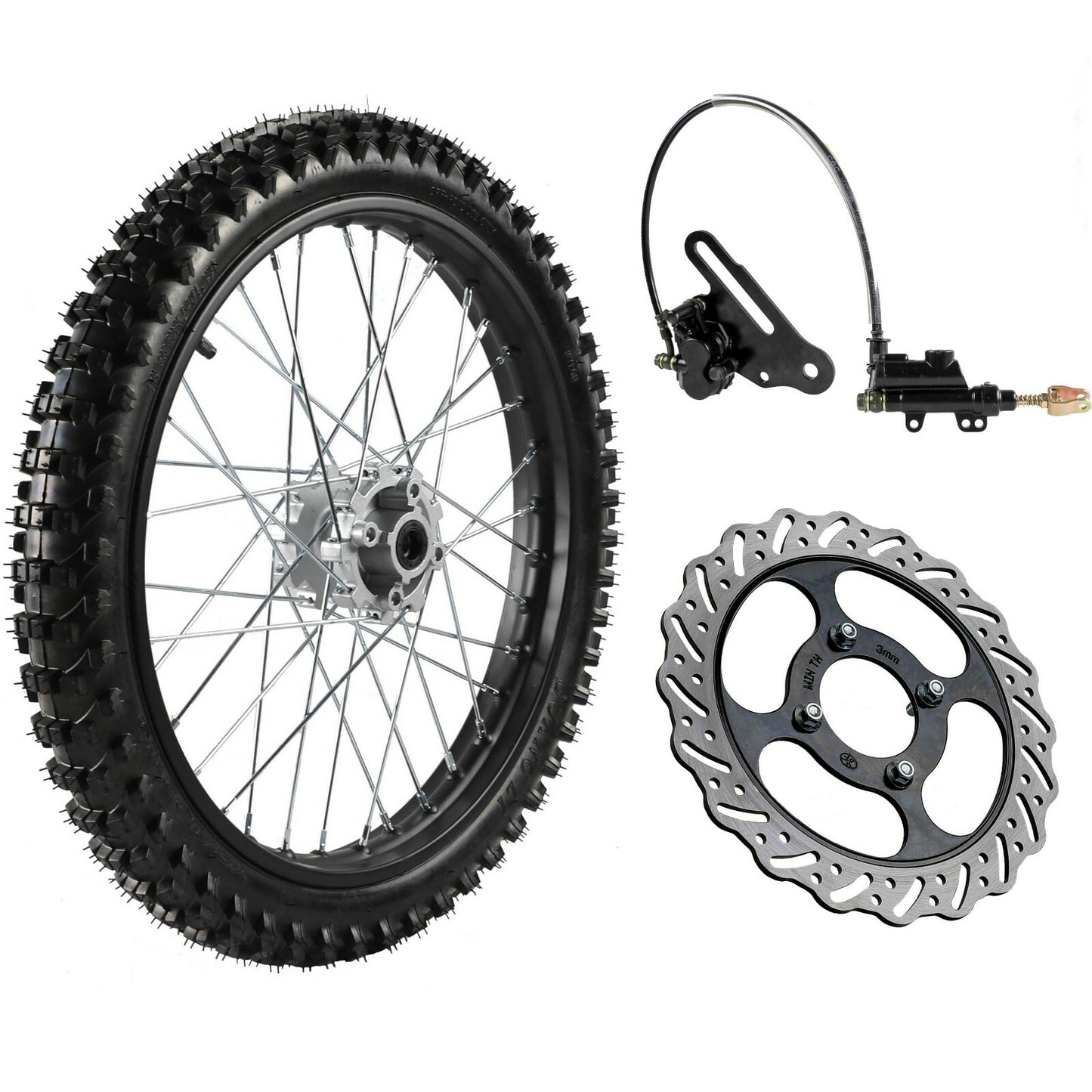 19-inch front wheel 70/100-19 rim assembly for Pit Dirt bicycles 125cc, 150cc, 200cc