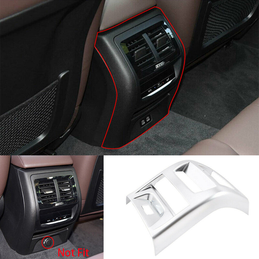 Silver ABS Inner Rear Air Vent Outlet Panel Trim for BMW X3 G01 X4 G02 2020-2022