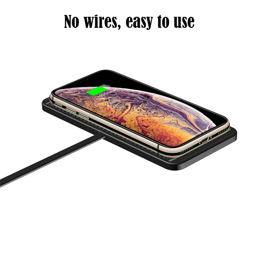 Wireless Car Phone Charger Charging Silicone Pad For Apple iPhone Samsung