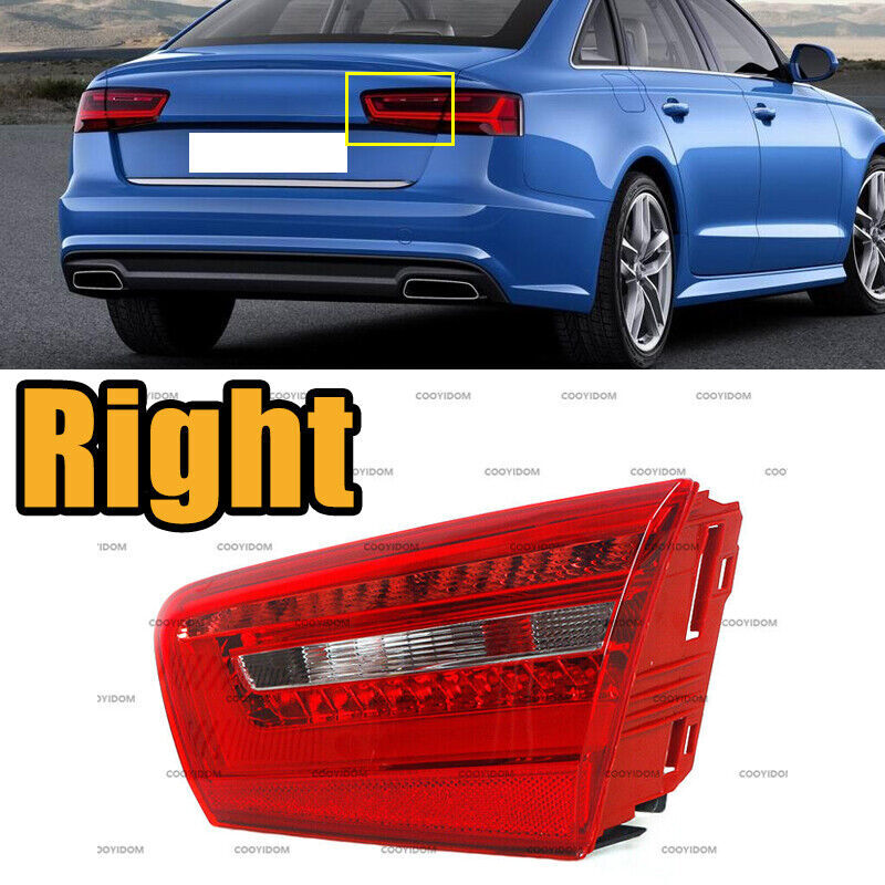 Right Rear LED Inner Tail Lamp Warning Light Passenger for Audi A6 C7 2010-2016