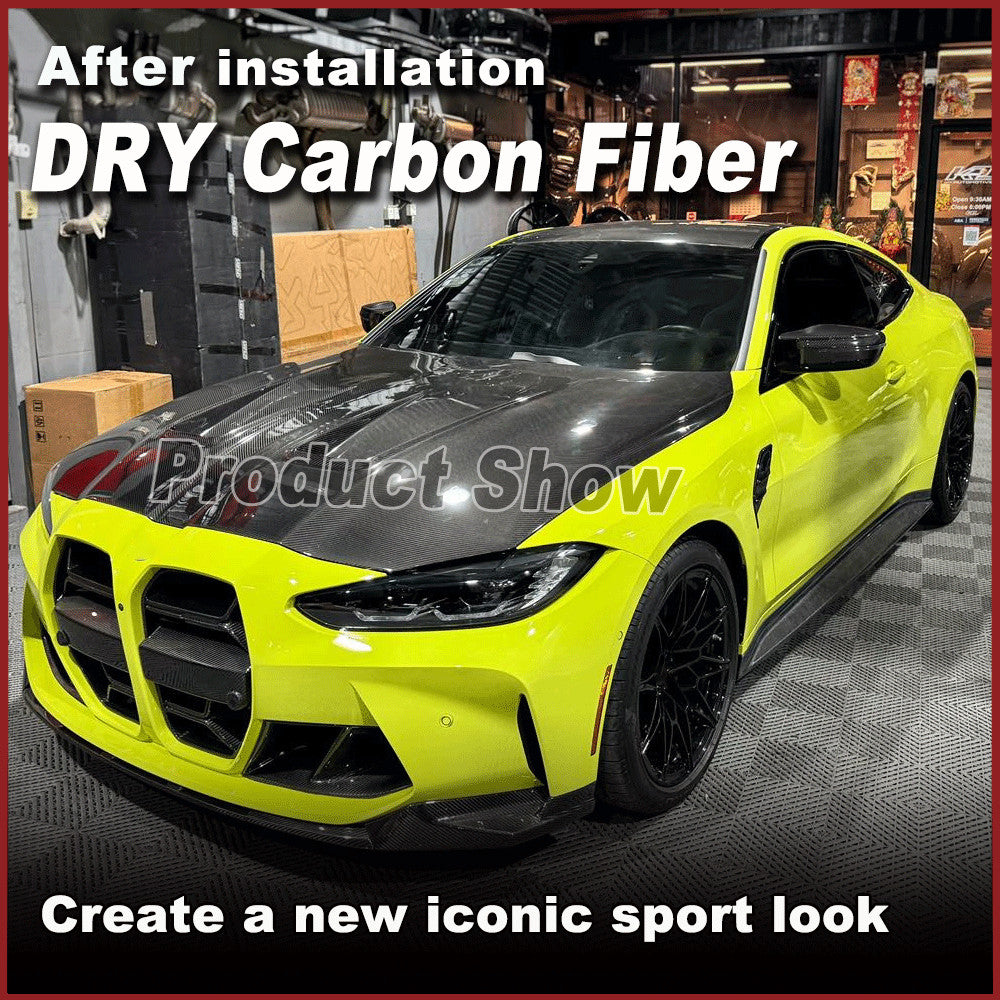 for BMW M3 M4 G80 G82 2021UP Dry Carbon Fiber Side Wing Mirror Cover Caps Add On