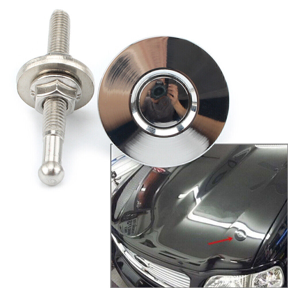 Universal Push Button Quick Release Hood Pins Bonnet Lock Clip Latch Bumper