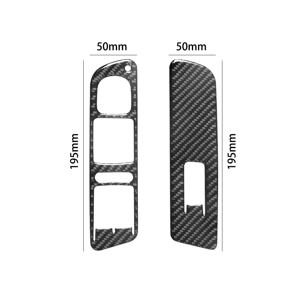 Carbon Fiber Front Power Window Switch Trim for Volkswagen for Tiguan 2013-17