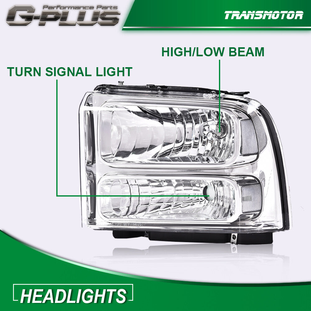 Chrome Excursion Halo DRL 1999-2004 Water Source Edition F250 F350 Super Duty