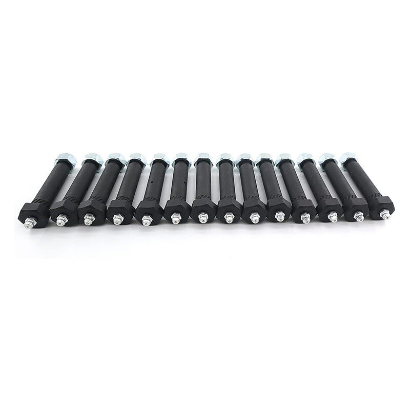 4-Piece Set of 9/16 x 3 Inch Trailer Axle Spring Shackles with Lubricated Spring Bolts and Locking Nuts