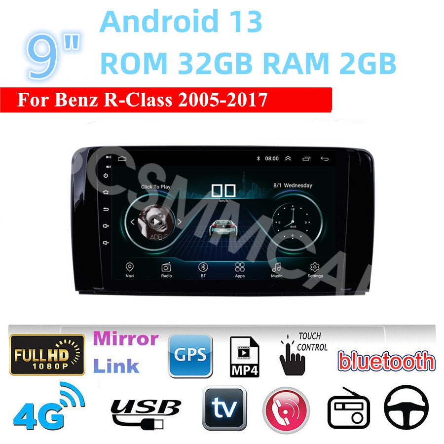 9'' Car Stereo Radio GPS FM Fit for Mercedes-Benz W251 R350 R320 R500 2005-2017
