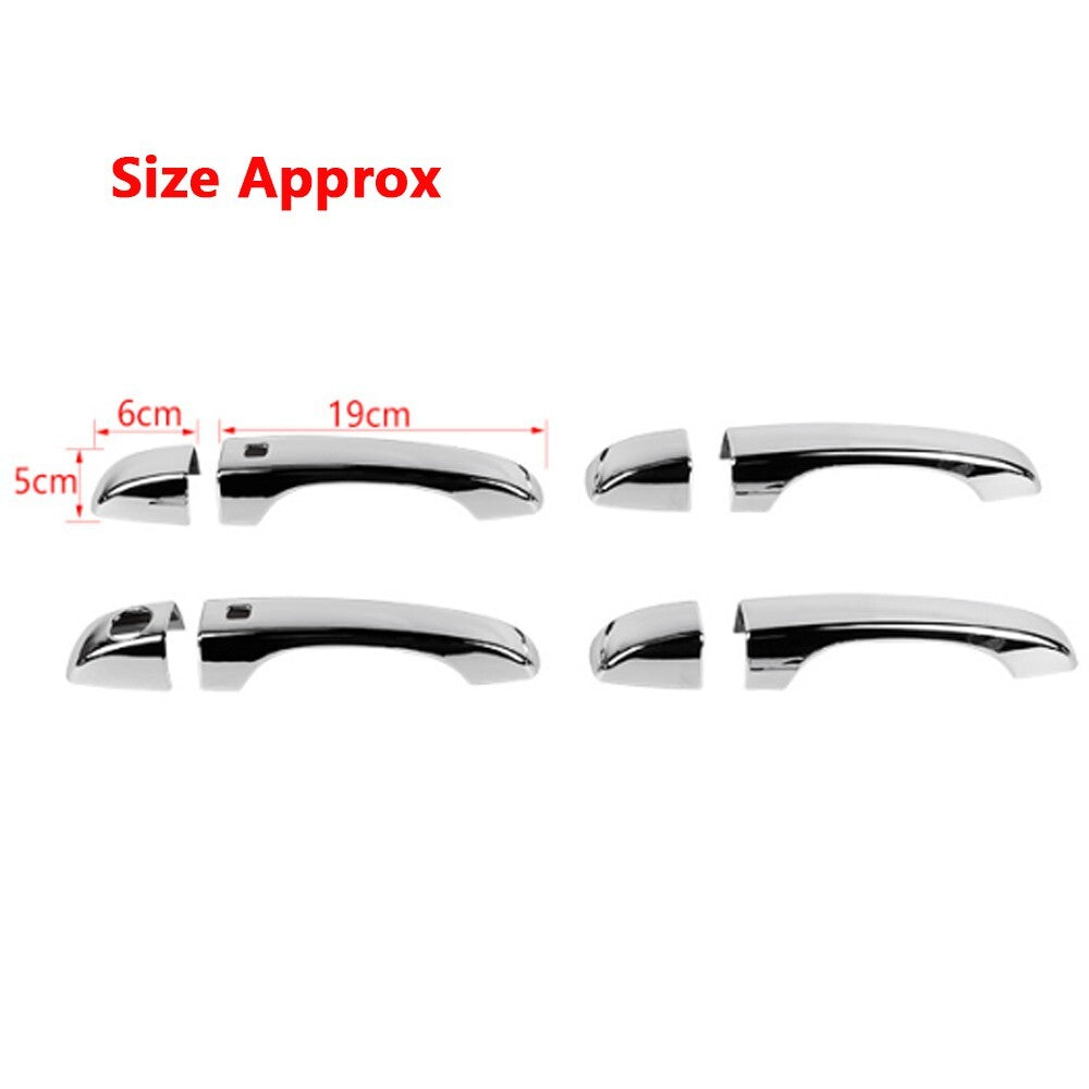 8PCS Chrome Door Grab Handle Shell Cover Trim for Chrysler 300/300C 2011-2023
