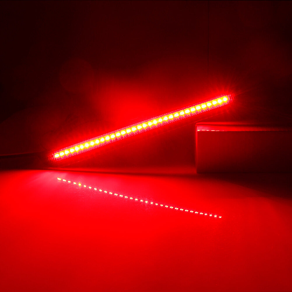 2-piece smoke camera rear bumper reflector with red LED lights for 2015-2022 for Dodge for Challenger