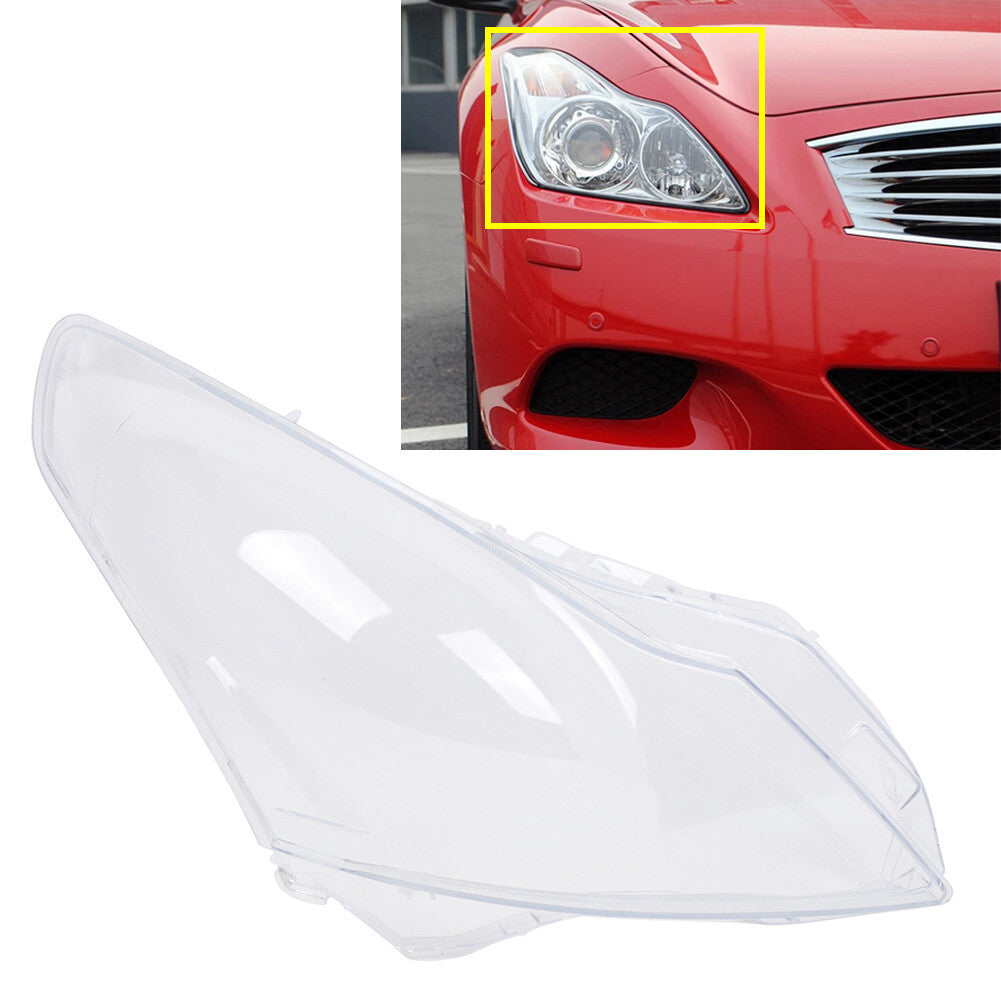 Headlight Lens Cover Headlamp Shell for Infiniti G37 G35 G25