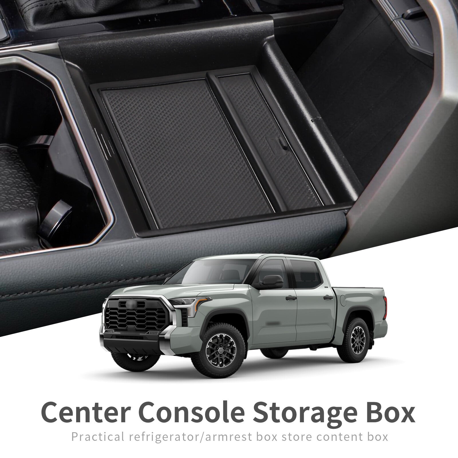 Central Armrest Storage Box for Toyota Tundra 2022 + Center Console Organizers