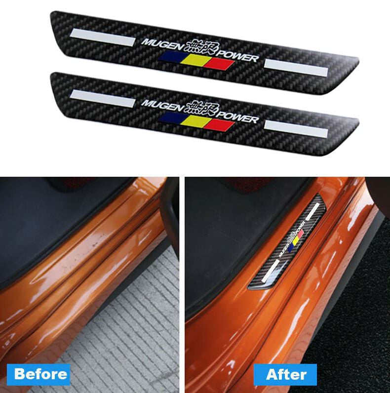 Car door and window protection stickers, badges, decorative strips, carbon fiber for Honda for Acura