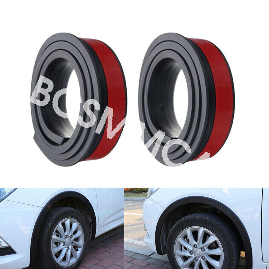 2x Car Wheel Fender Extension Rubber Moulding Flare Trim Protector Accessories