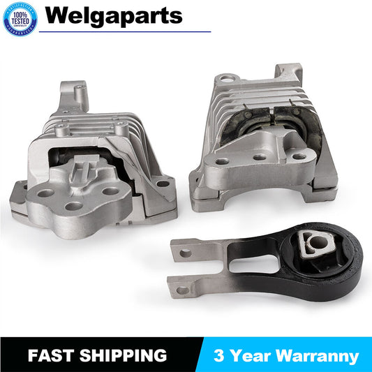 3PCS Complete Engine Motor Transmission Mount Set Fits for Jeep Cherokee 2.4L 14-19