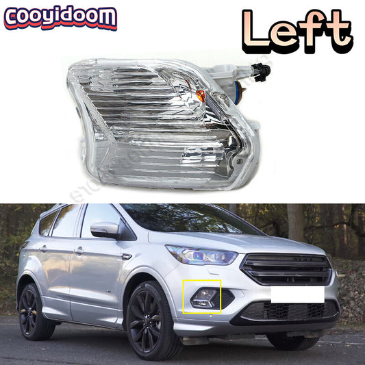 for Ford Escape Kuga 2017-2019 Left Front Fog Lights Turn Signal Lamp with Bulb