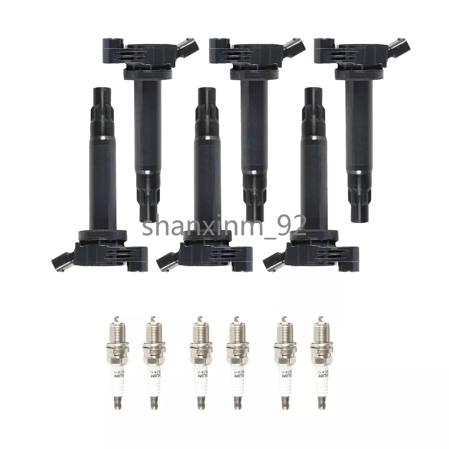 Set of 6 Ignition Coil  Platinum Spark Plug for 2005-2006 for Toyota for Camry UF506