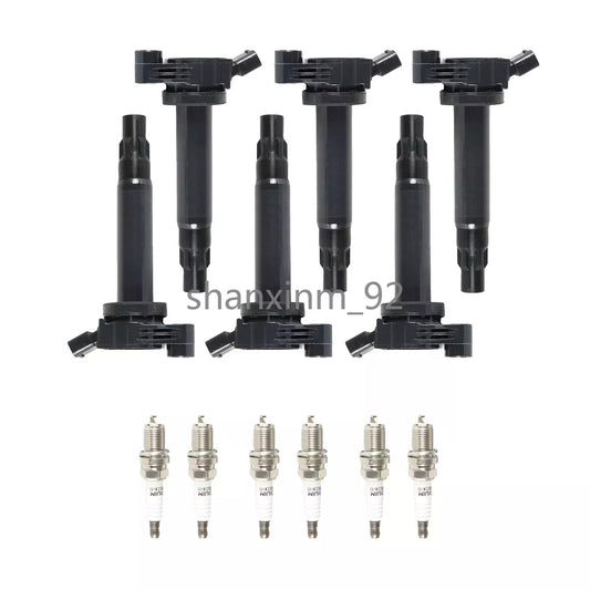 Set of 6 Ignition Coil  Platinum Spark Plug for 2005-2006 for Toyota for Camry UF506