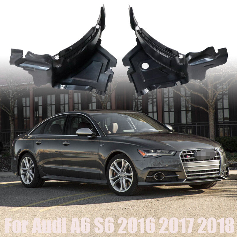 Front Section Fender Liners for Audi A6 S6 2016 2017 2018 Front Left+Right Side