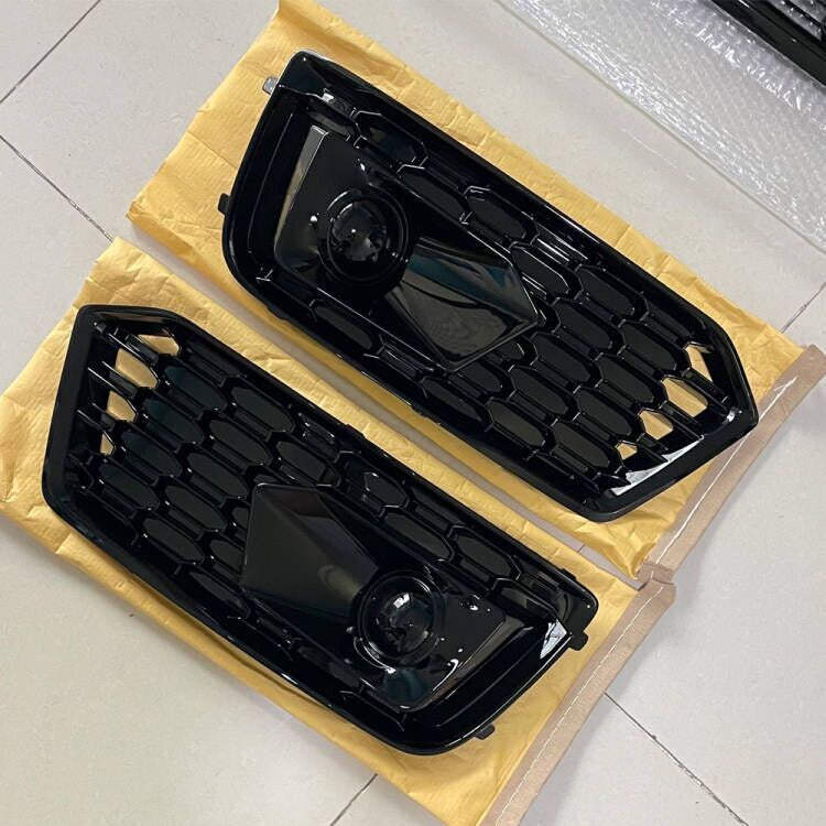 Fit for Audi Q5 2018 2019 2020 Front Bumper Fog Light Cover Fog Lamp Grill Black
