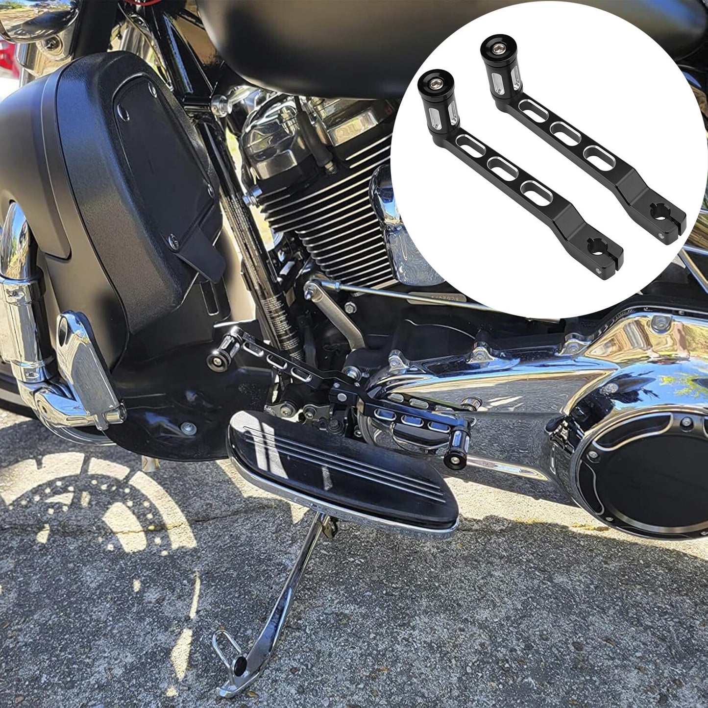 2x Heel Toe Gear Shifter Lever Pedals Shift Pegs for Harley Softail Road King