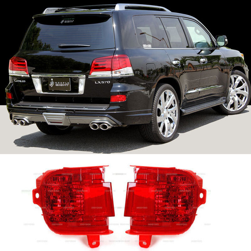 pair of rear bumper fog light reflectors for LEXUS LX570 2012 - 2015